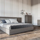 Nova Domus Enzo Italian Modern Grey Oak & Fabric Bedroom Set | Modishstore | Beds