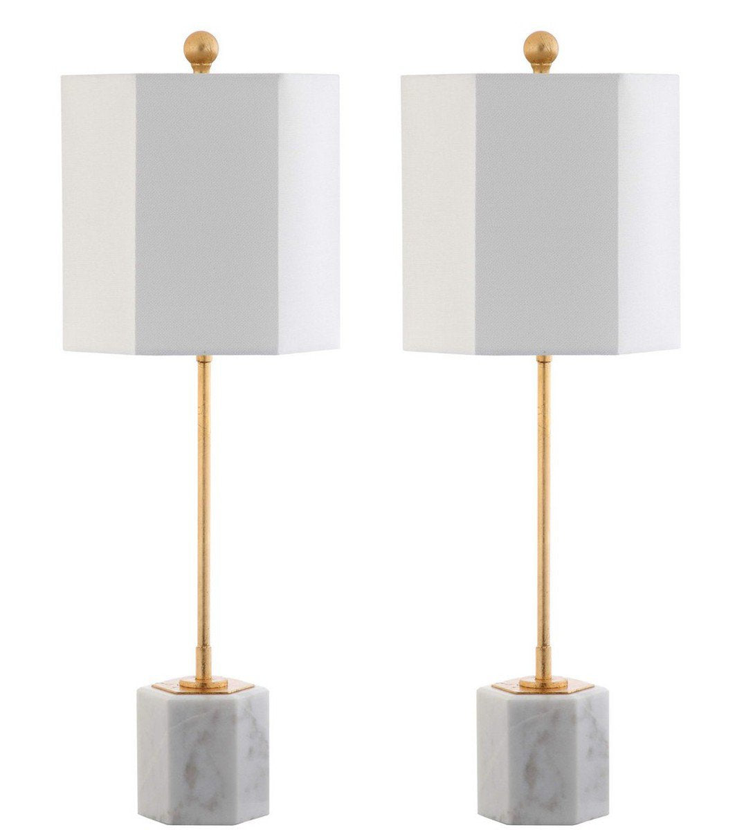 Safavieh Magdalene Marble Table Lamp Set Of 2 - White | Table Lamps | Modishstore - 2