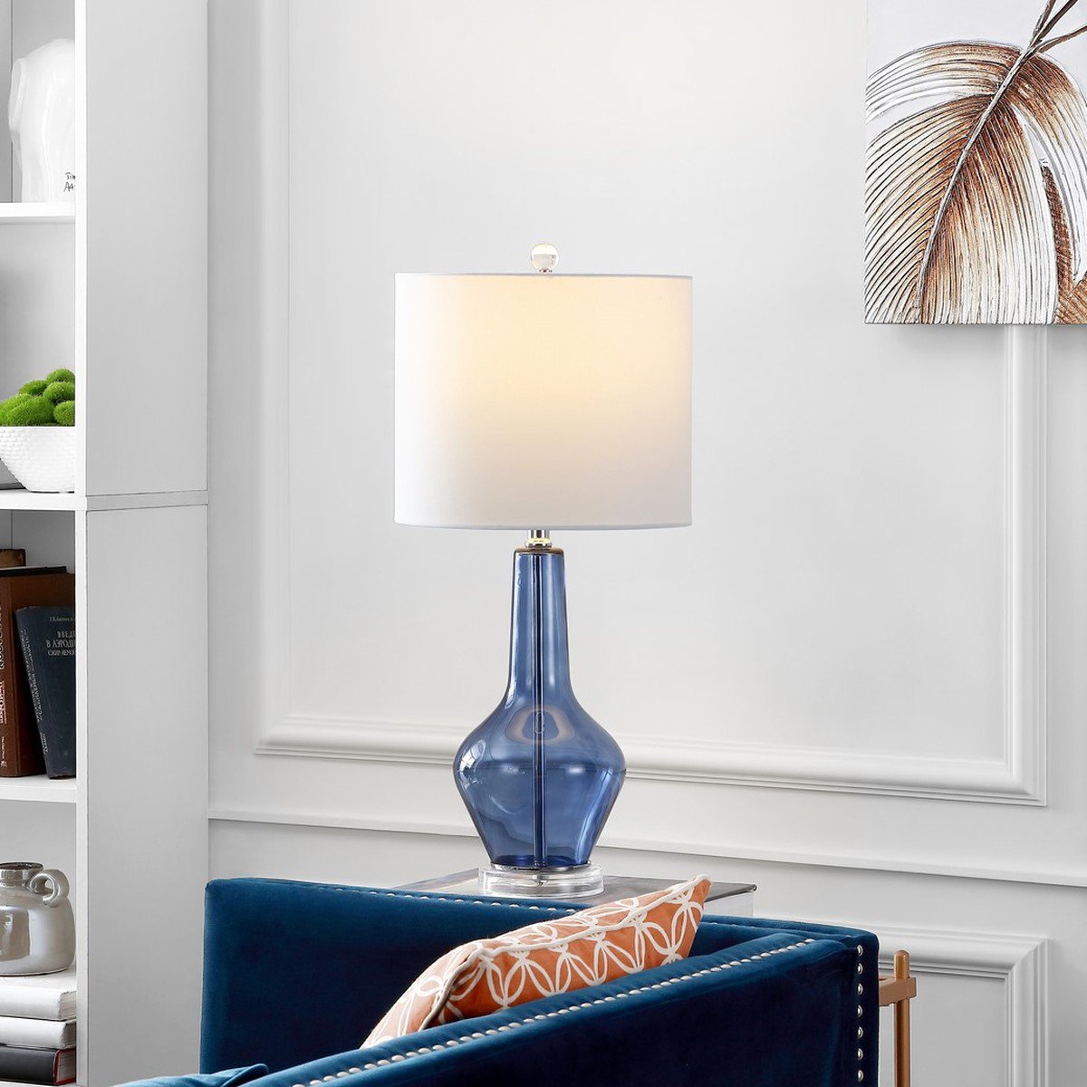 Safavieh Velor Table Lamp Set Of 2 - Blue | Table Lamps | Modishstore