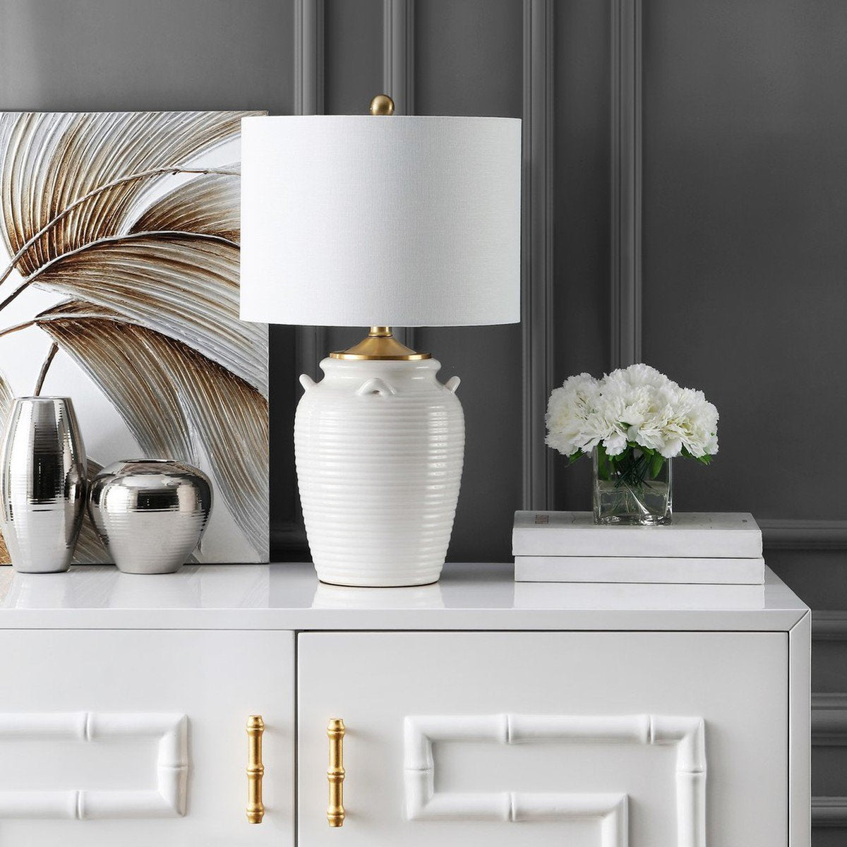 Safavieh Lener Table Lamp - Ivory | Table Lamps | Modishstore - 3