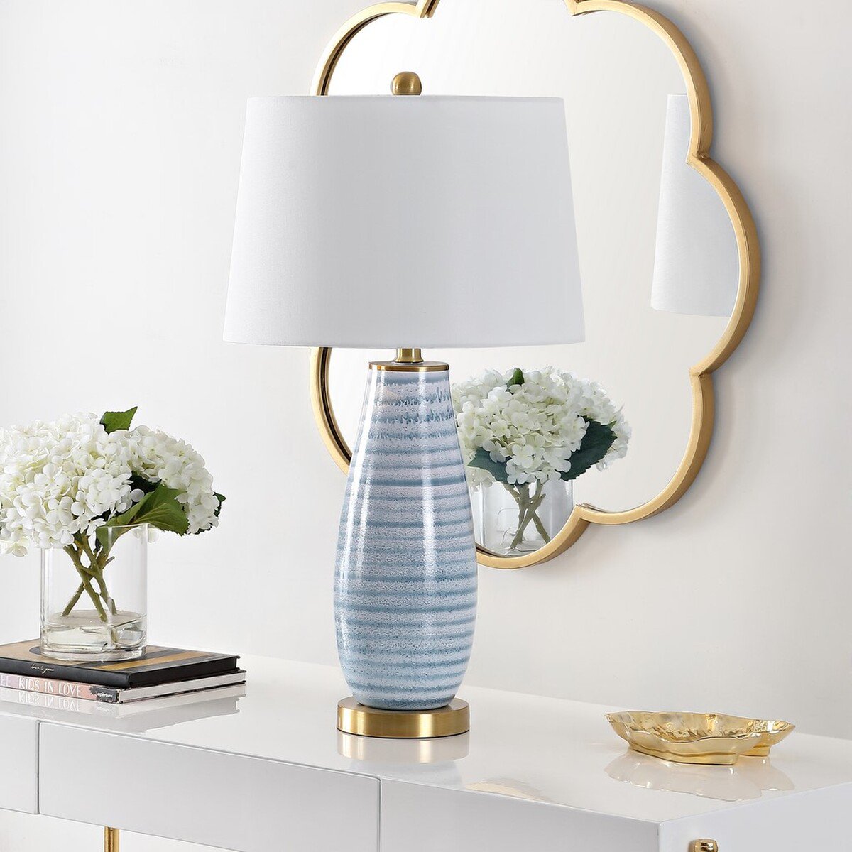 Safavieh Eliana Glass Table Lamp - Blue | Table Lamps | Modishstore - 3
