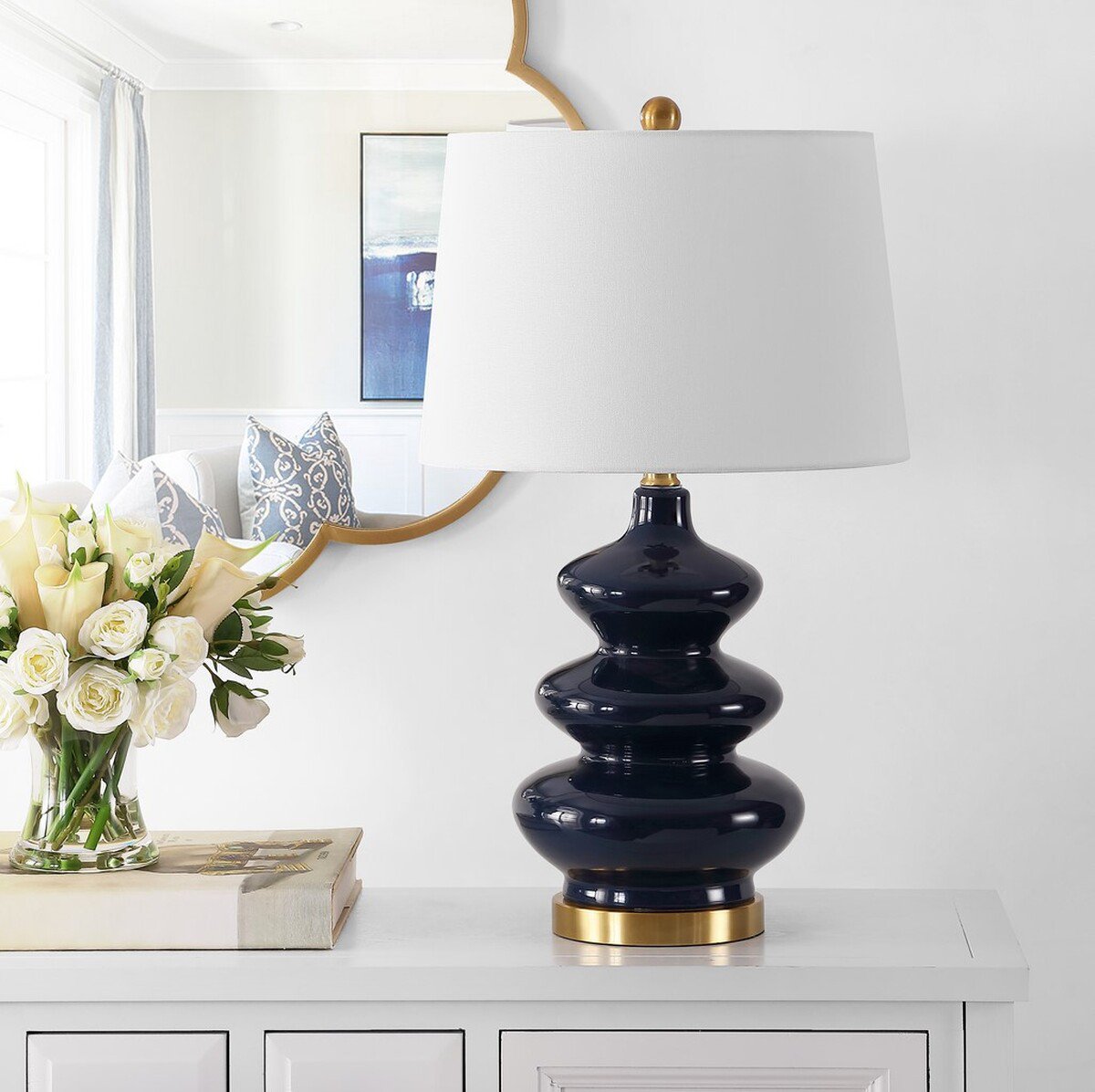 Safavieh Brielle Table Lamp - Navy | Table Lamps | Modishstore - 3