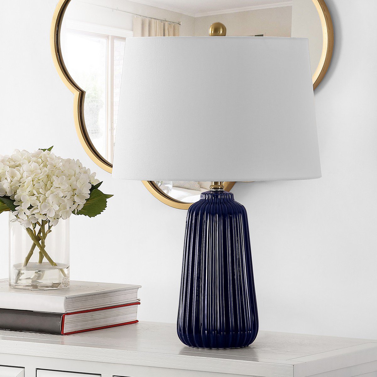 Safavieh Sawyer Ceramic Table Lamp - Navy Blue | Table Lamps | Modishstore - 3