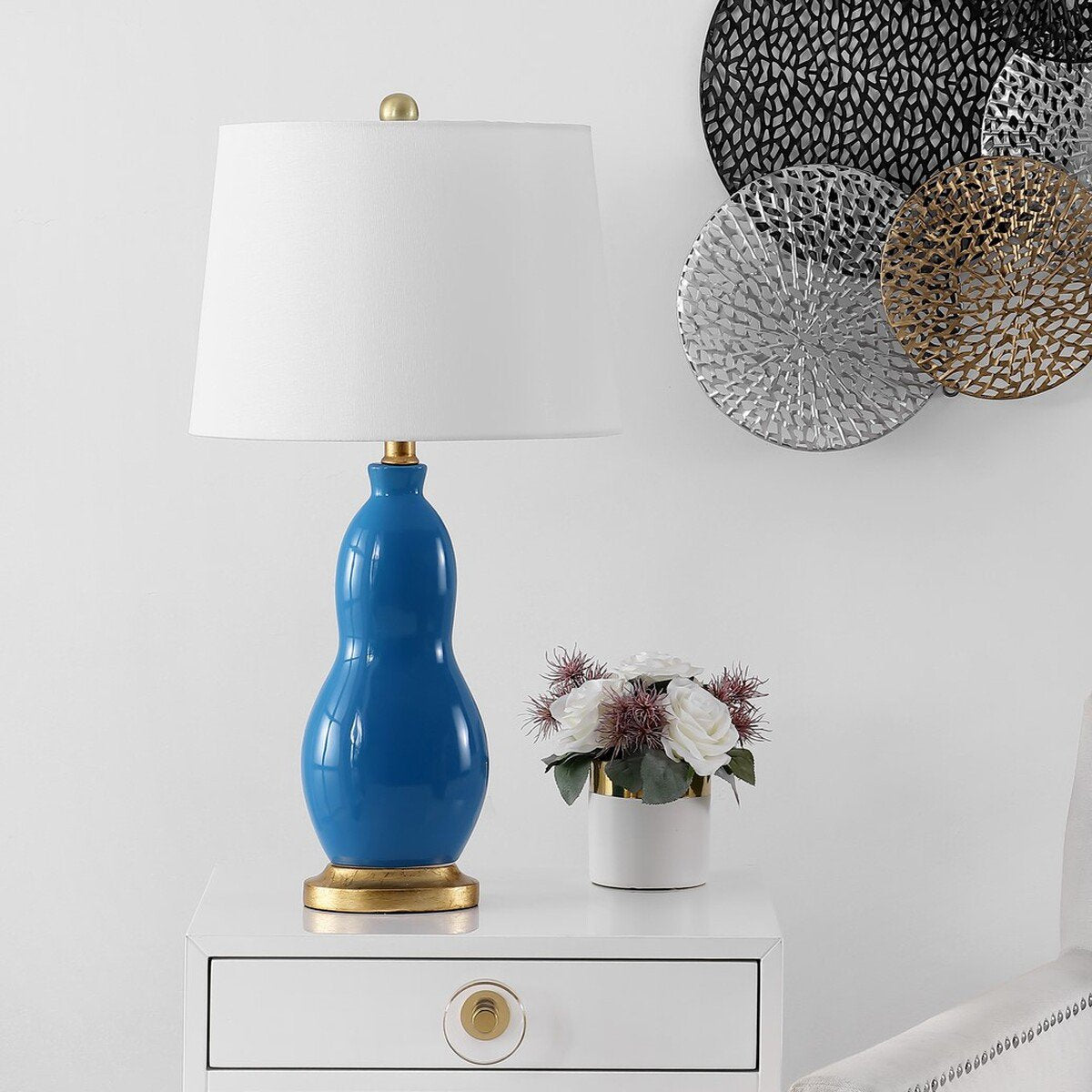 Safavieh Rogan Table Lamp Set Of 2 - Blue | Table Lamps | Modishstore - 3