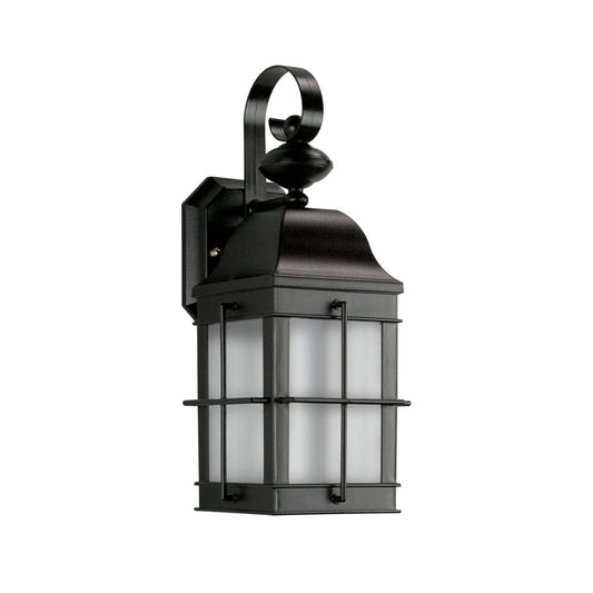Essentials 1-Light Outdoor Wall Sconce in Black | Sconces | Modishstore