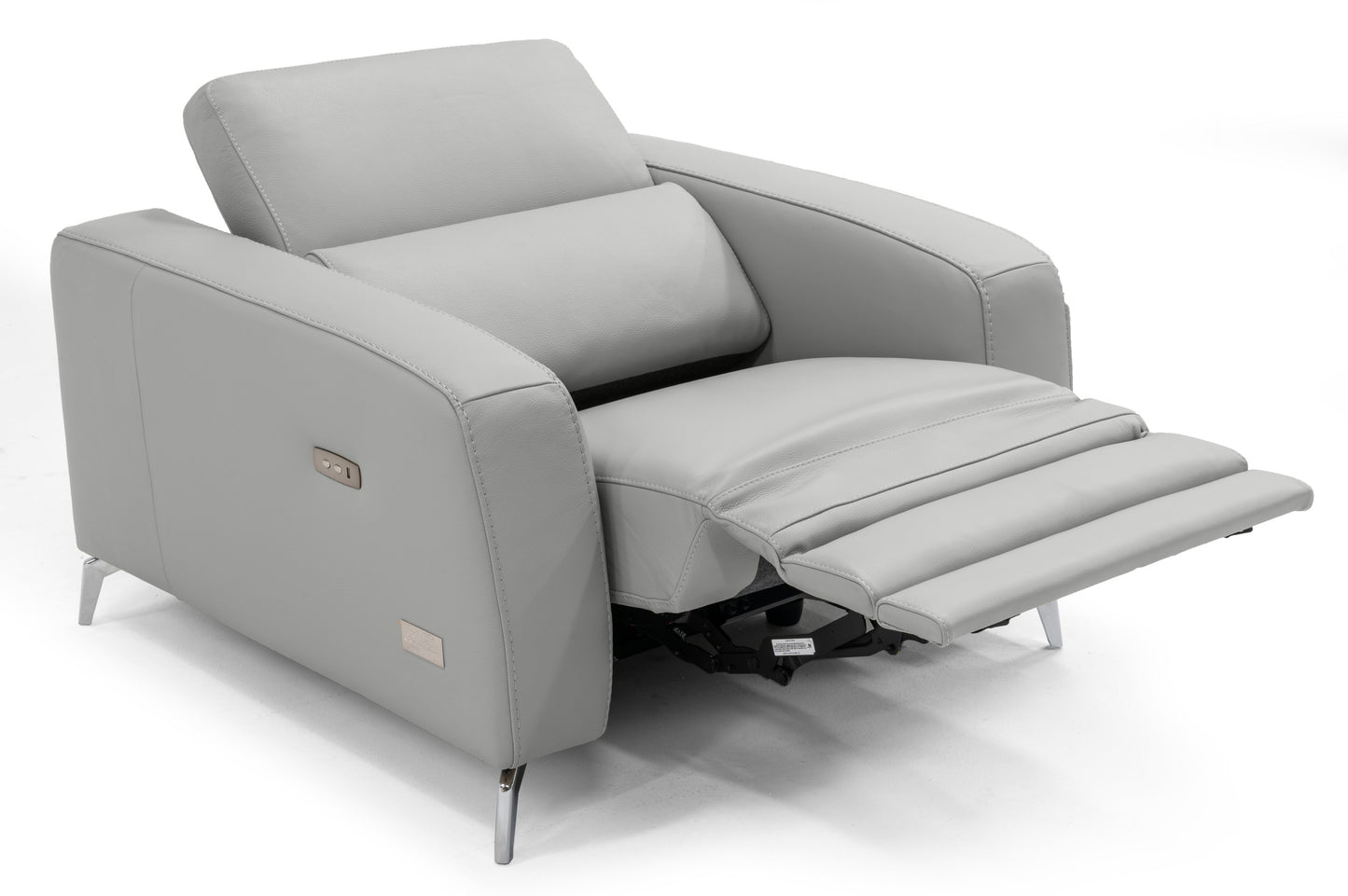 Coronelli Collezioni Turin - Italian White Leather Recliner Chair | Lounge Chairs | Modishstore - 3
