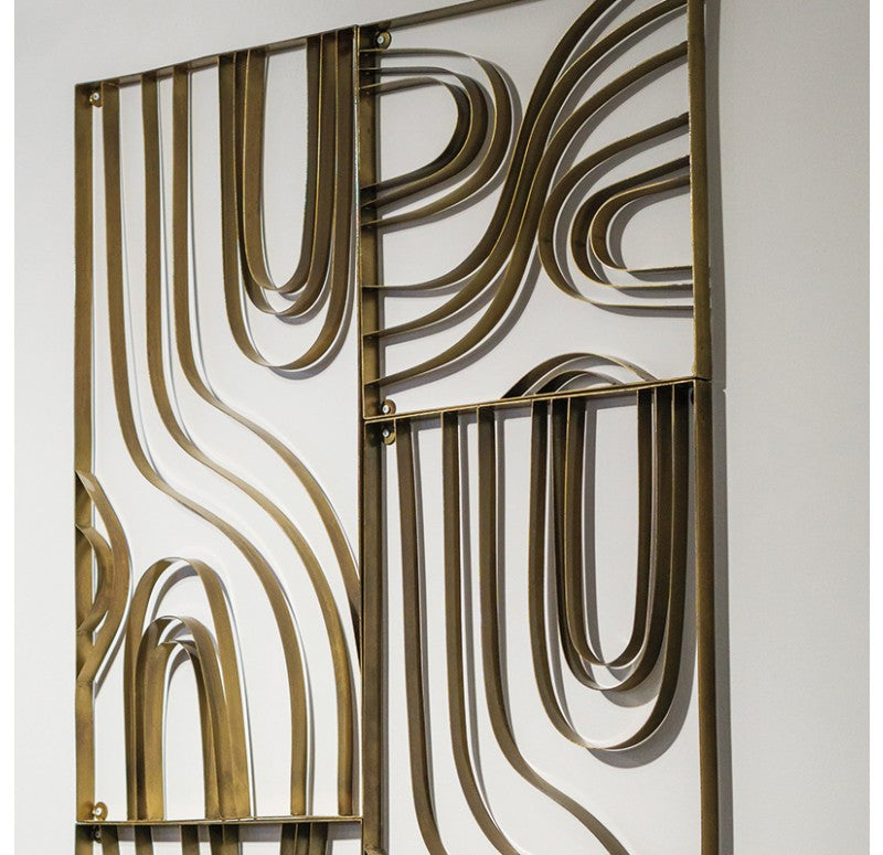 Gold Leaf Design Group Metal Wood Grain Panel - Set Of 2 | Wall Decor | Modishstore - 5