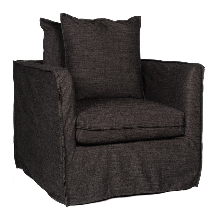 Amelia Polyester Slipcovered Swivel Chair by Jeffan | Accent Chairs | Modishstore