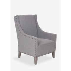 Harvard- Slight Winged Back Tailored Club Chair With Nail head Accents by Jeffan