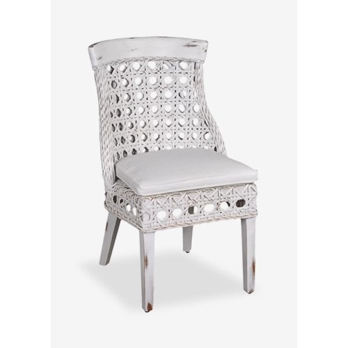 Sahara Rattan Side Chair w/ Wood Accent Set of 2 by Jeffan | Side Chairs | Modishstore - 8