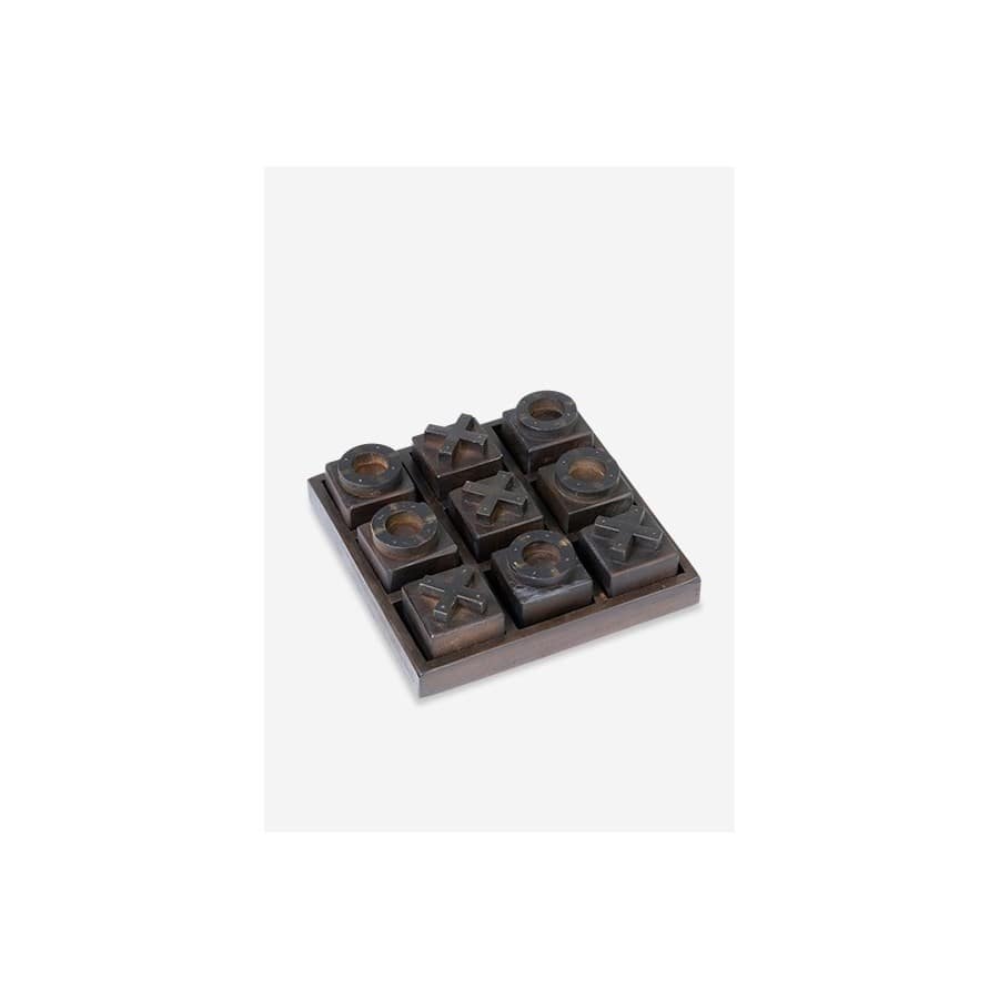 Tic Tac Toe Board Wood - Mahogany by Jeffan | Games | Modishstore - 3