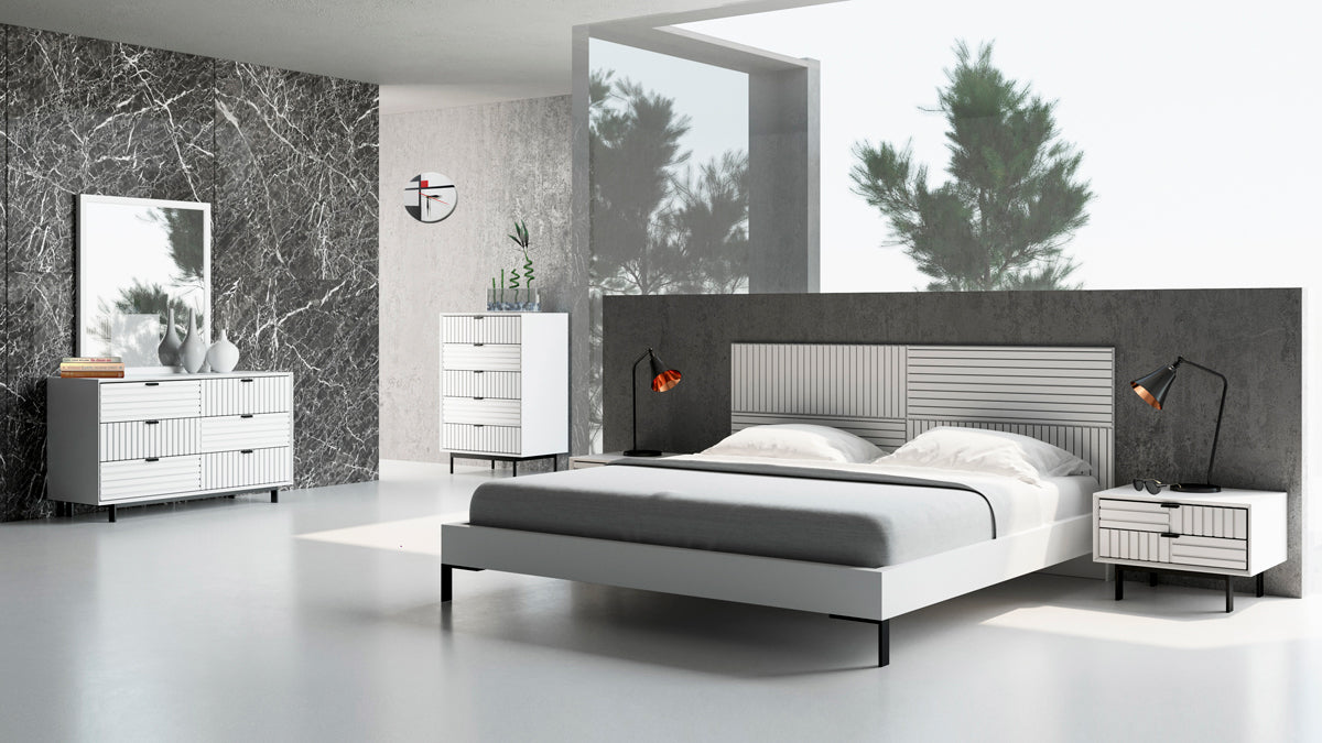Nova Domus Valencia Contemporary White Bedroom Set | Bedroom Sets | Modishstore