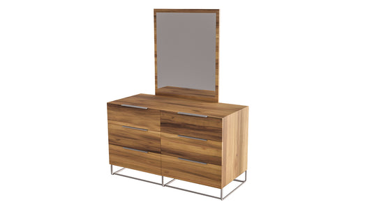 Vig Furniture Nova Domus Lorenzo Italian Modern Light Oak Mirror | Modishstore | Mirrors