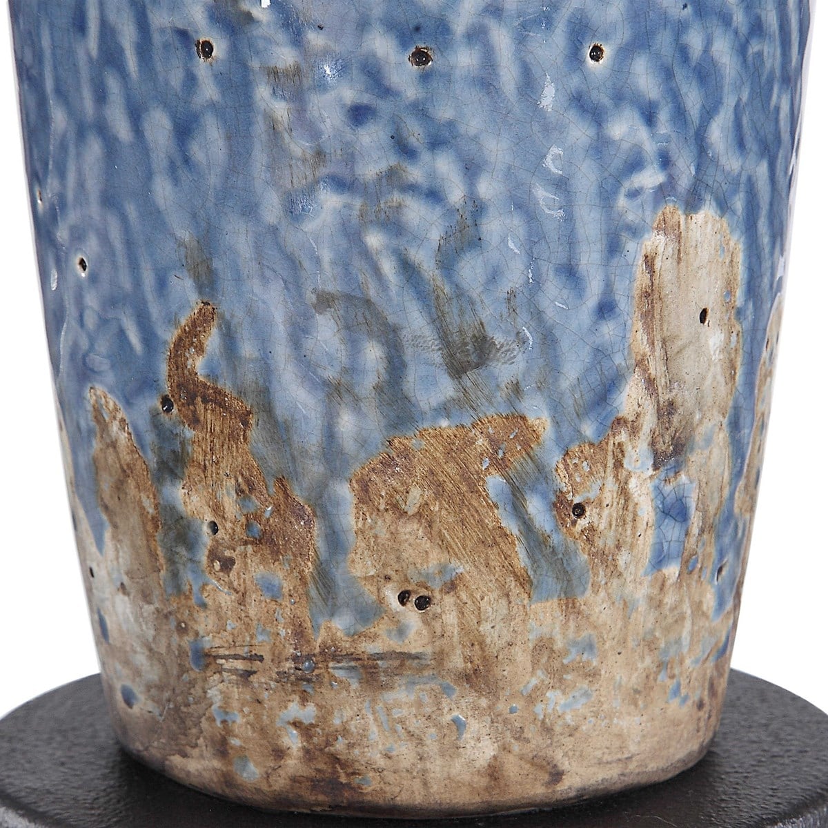 Blue/Heavy Dark Khaki Bronze Distressing Table Lamps by Modish Store | Table Lamps | Modishstore - 3