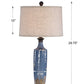 Blue/Heavy Dark Khaki Bronze Distressing Table Lamps by Modish Store | Table Lamps | Modishstore - 7