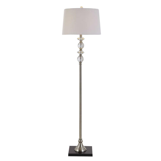 62" Tall Buffet Floor Lamp with Crystal Accents by Modish Store | Floor Lamps | Modishstore
