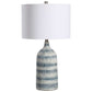 Blue and White Ceramic Table Lamp by Modish Store | Table Lamps | Modishstore - 3
