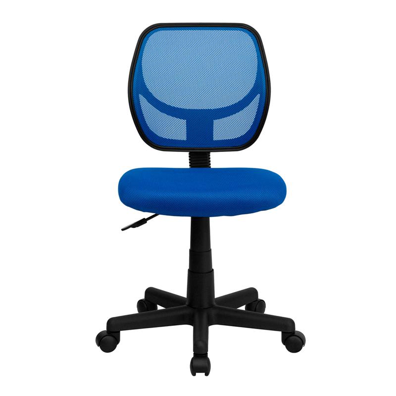 Low Back Blue Mesh Swivel Task Office Chair By Flash Furniture | Office Chairs | Modishstore - 4