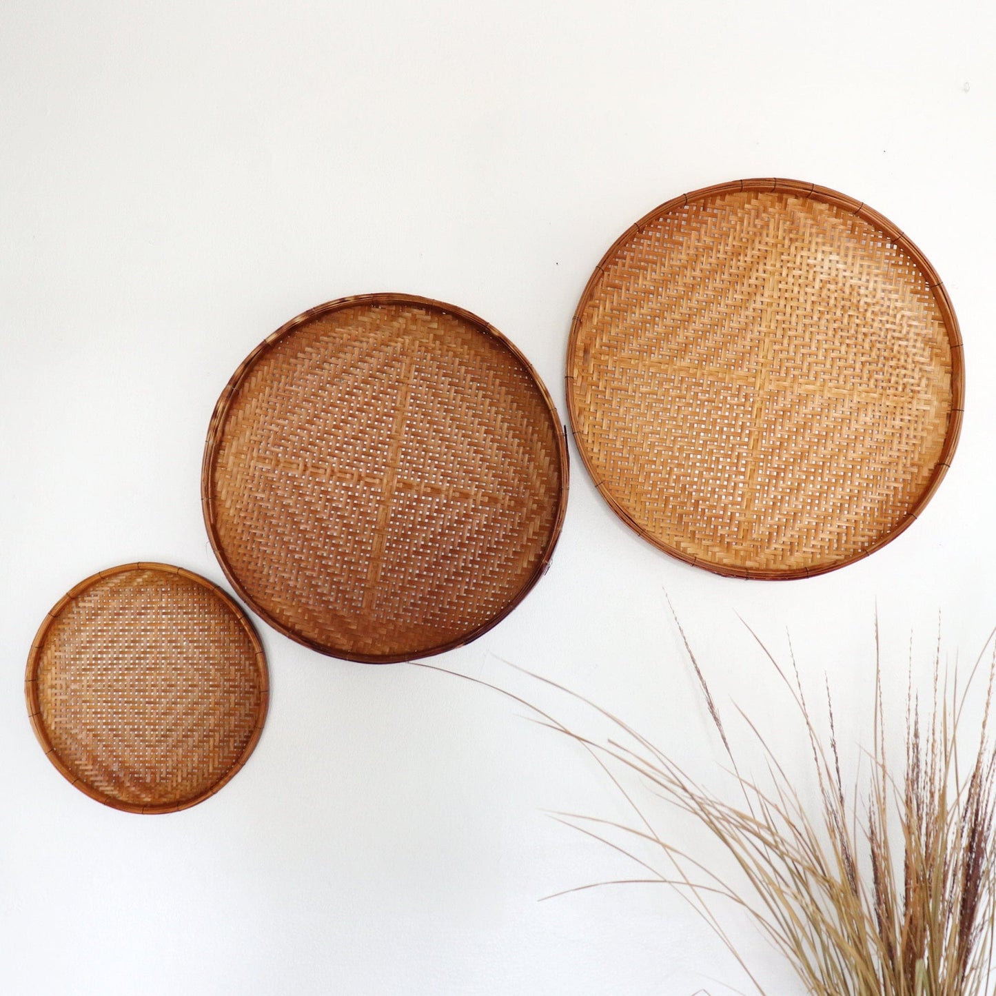 Tu Wa Nan - Antique Wall Hanging DeCor Set Of 3 By Thaihome | Wall Decor | Modishstore - 6