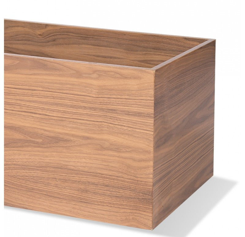 Linear Planter, Walnut Veneer by Gold Leaf Design Group | Planters, Troughs & Cachepots | Modishstore - 3