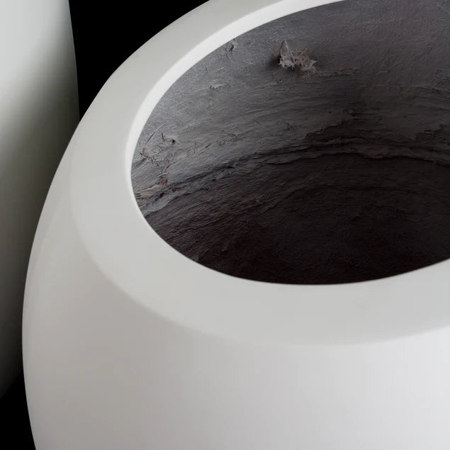 Fiberglass Sherry 29"H Planter, WHITE By Gold Leaf Design Group | Planters, Troughs & Cachepots | Modishstore - 5