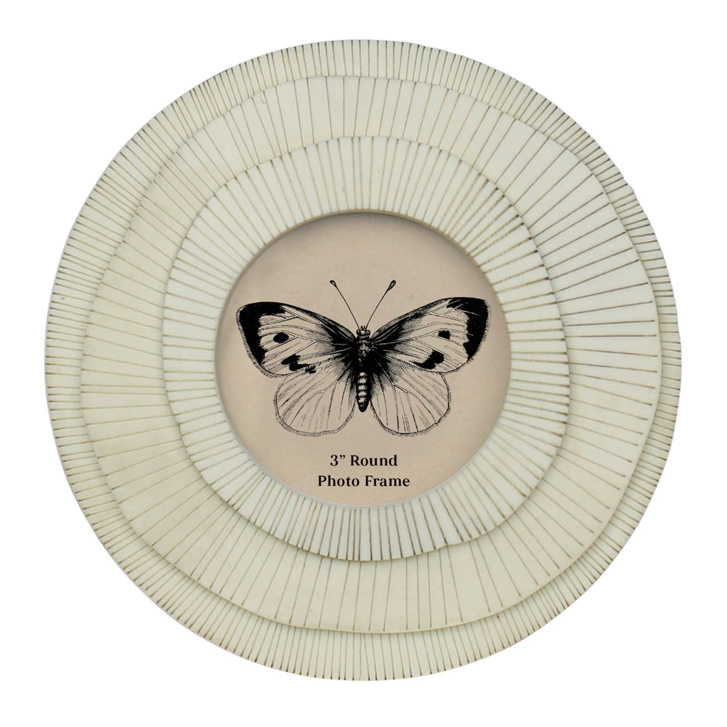 Layered Round Frame, White - 3” Set Of 4 By HomArt | Frames | Modishstore - 2