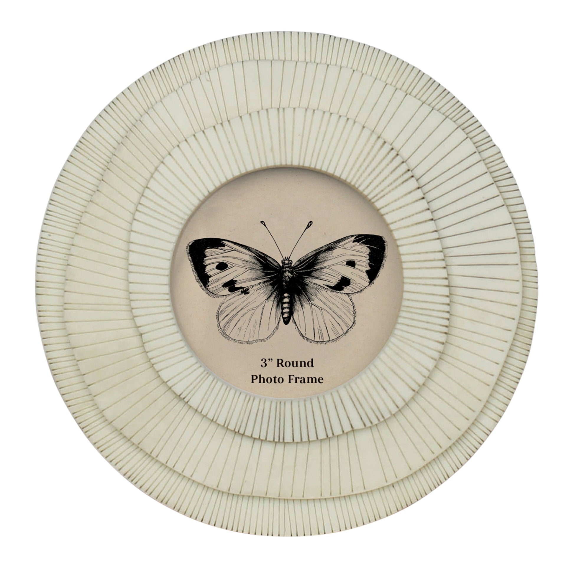 Layered Round Frame, White - 3” Set Of 4 By HomArt | Frames | Modishstore - 2