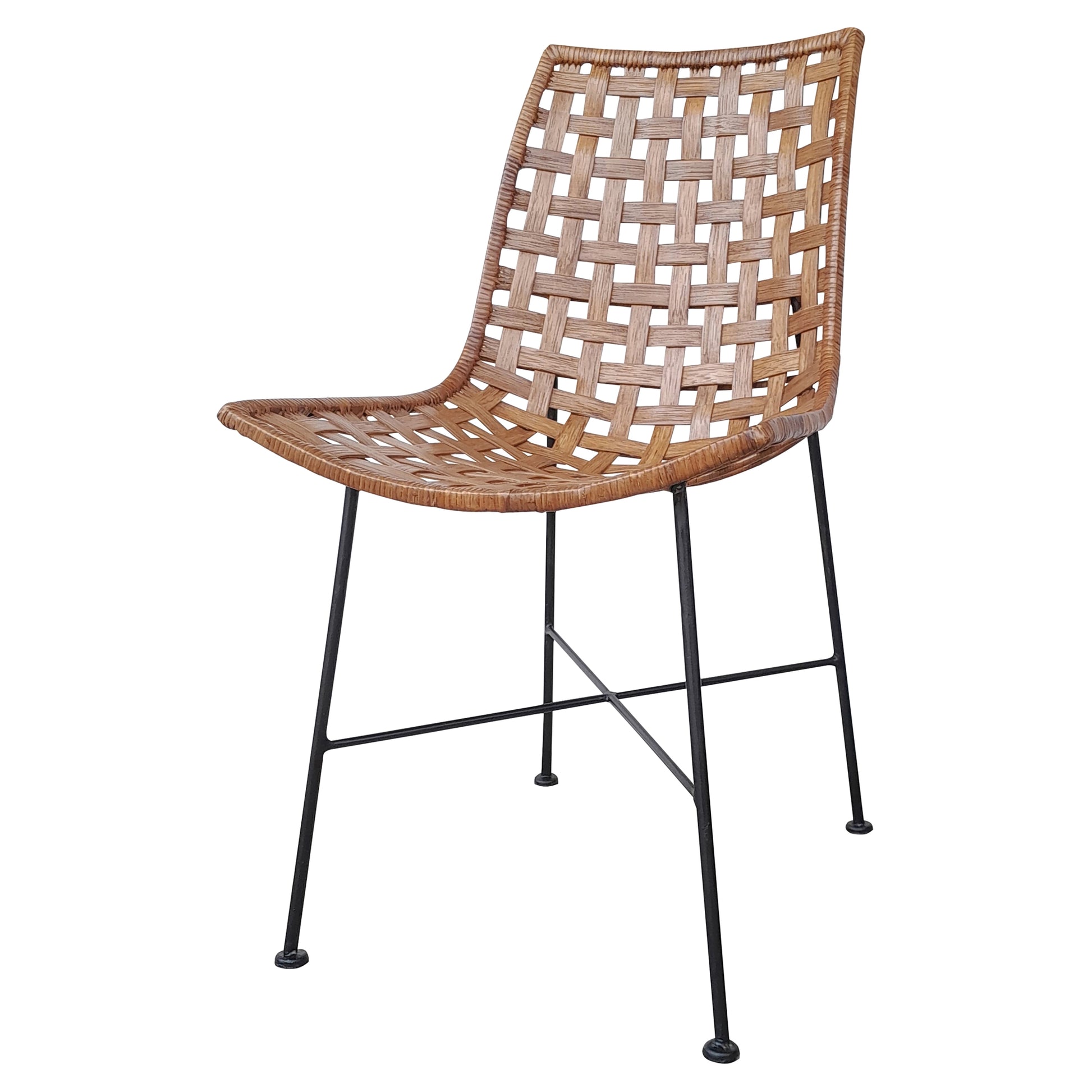 Lido Dining Chair, Iron & Rattan Set Of 4 By HomArt | Dining Chairs | Modishstore - 1