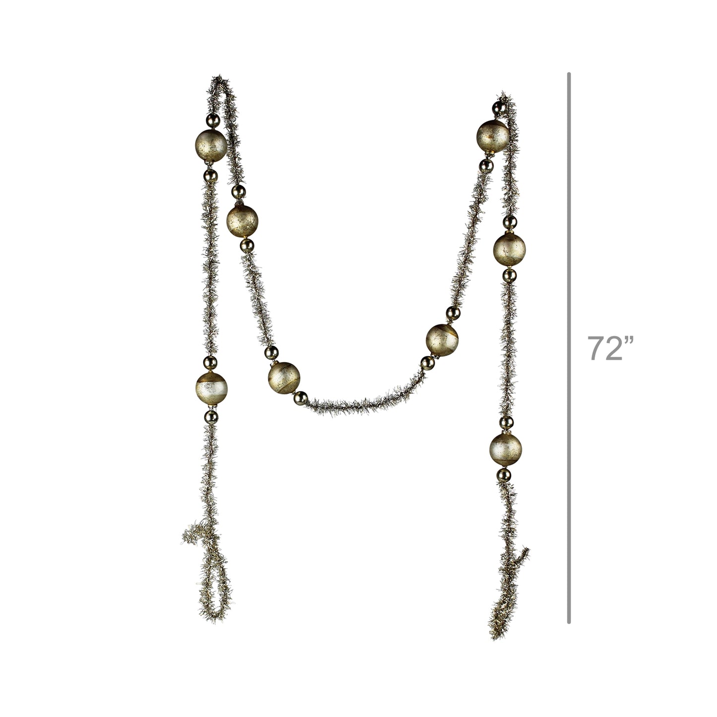 Glass & Tinsel Garland, Gold Set Of 4 By HomArt | Garland & Wreath | Modishstore - 3