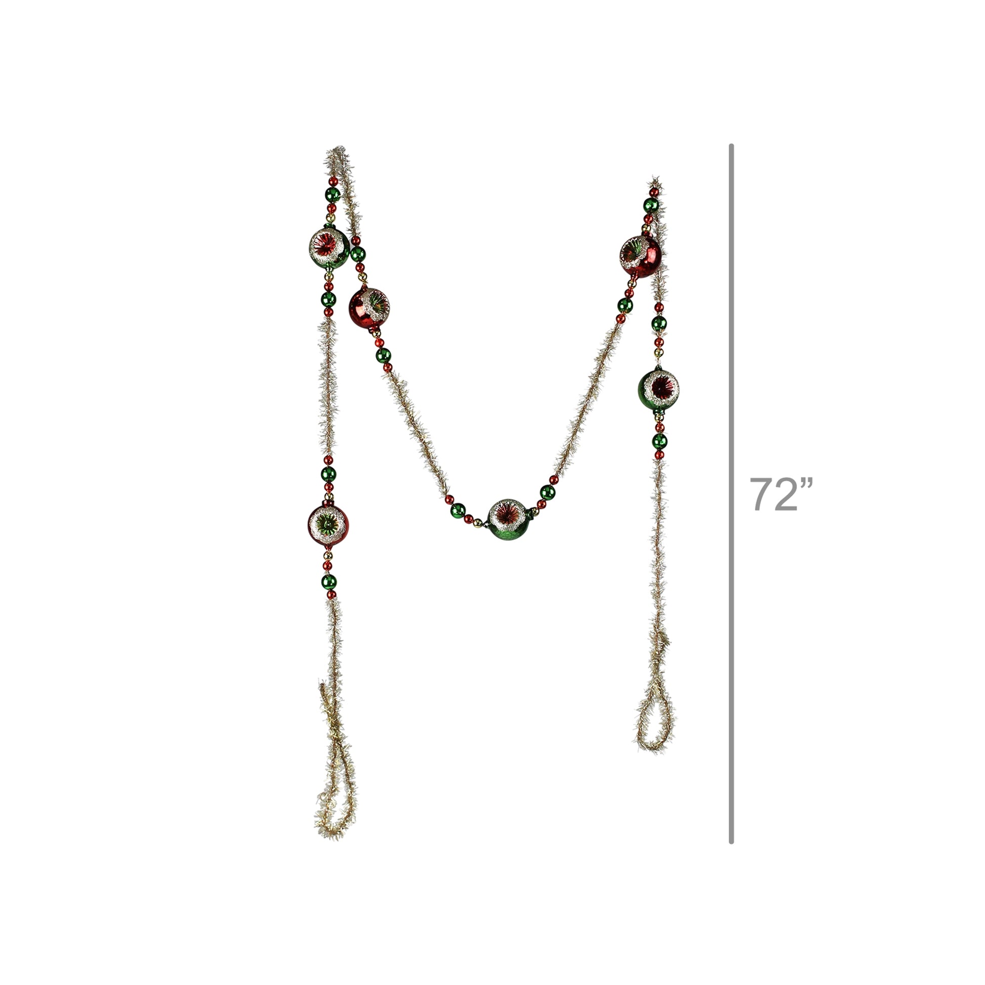 Glass & Tinsel Garland, Gold Set Of 4 By HomArt | Garland & Wreath | Modishstore - 5