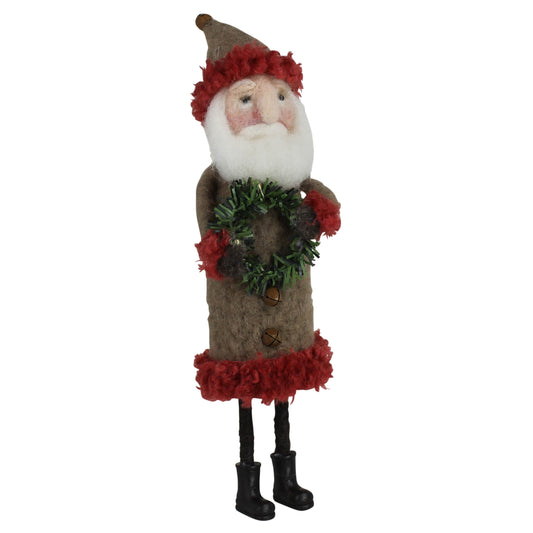 Festive Santa with Wreath, Felt Set Of 4 By HomArt | Ornaments | Modishstore