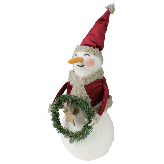 Snowman with Wreath, Felt Set Of 4 By HomArt | Wreath | Modishstore