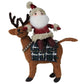 Santa on Deer, Felt - Left Set Of 4 By HomArt | Ornaments | Modishstore