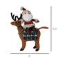 Santa on Deer, Felt - Left Set Of 4 By HomArt | Ornaments | Modishstore - 2