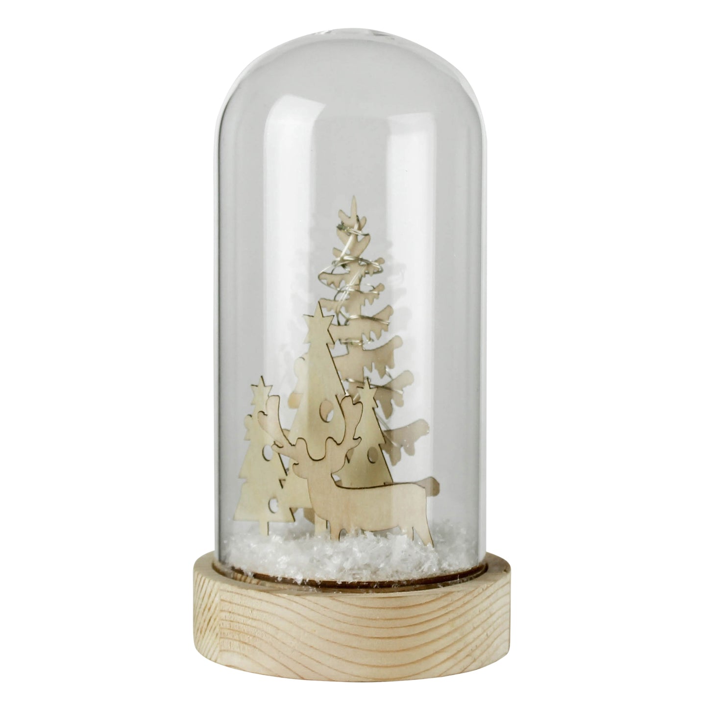 Snowglobe, Glass & Wood - Large Set Of 4 By HomArt | Ornaments | Modishstore