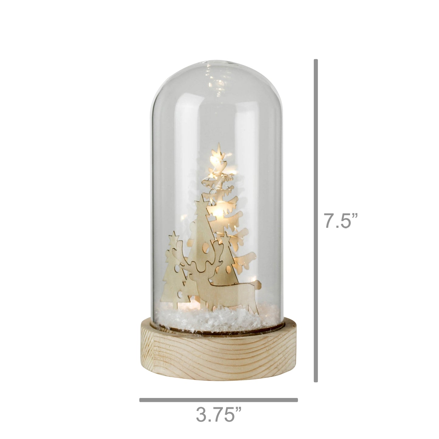 Snowglobe, Glass & Wood - Large Set Of 4 By HomArt | Ornaments | Modishstore - 3