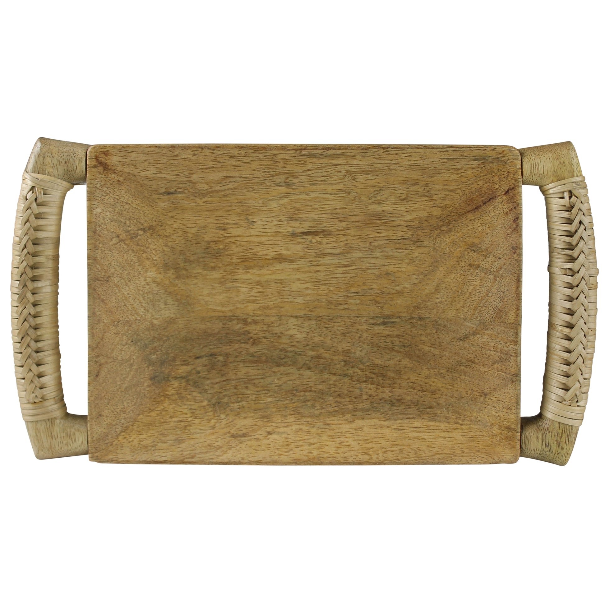 Kota Tray, Wood with Rattan Handles Set Of 4 By HomArt | Decorative Trays & Dishes | Modishstore - 2