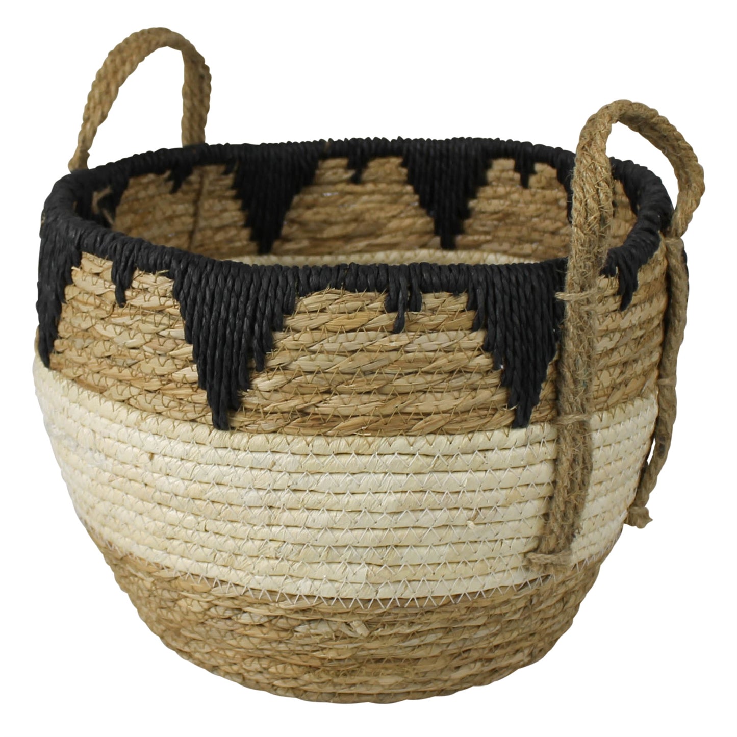 Gideon Baskets, Tribal Rim, Set of 6 By HomArt | Bins, Baskets & Buckets | Modishstore - 3