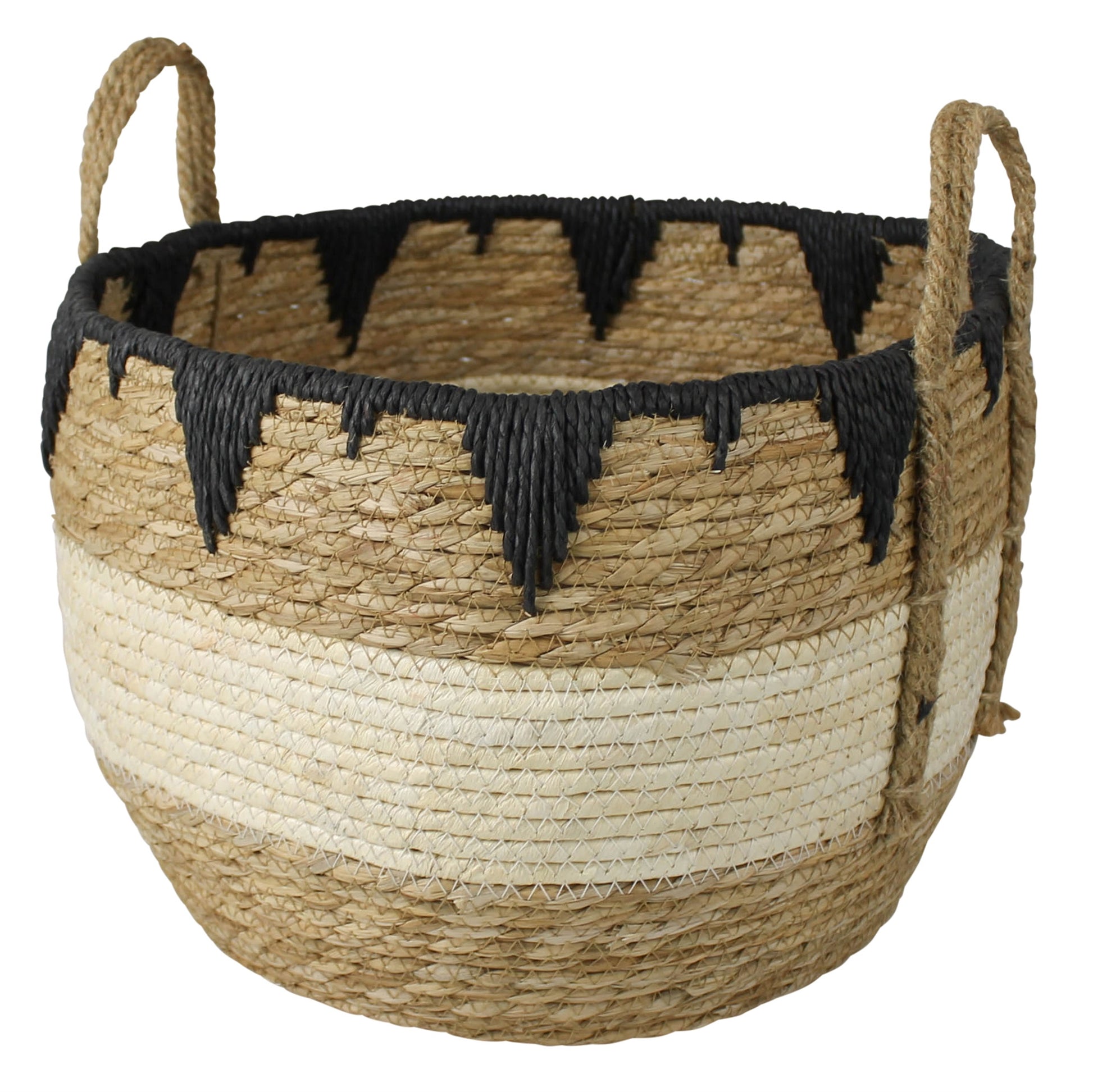 Gideon Baskets, Tribal Rim, Set of 6 By HomArt | Bins, Baskets & Buckets | Modishstore - 4