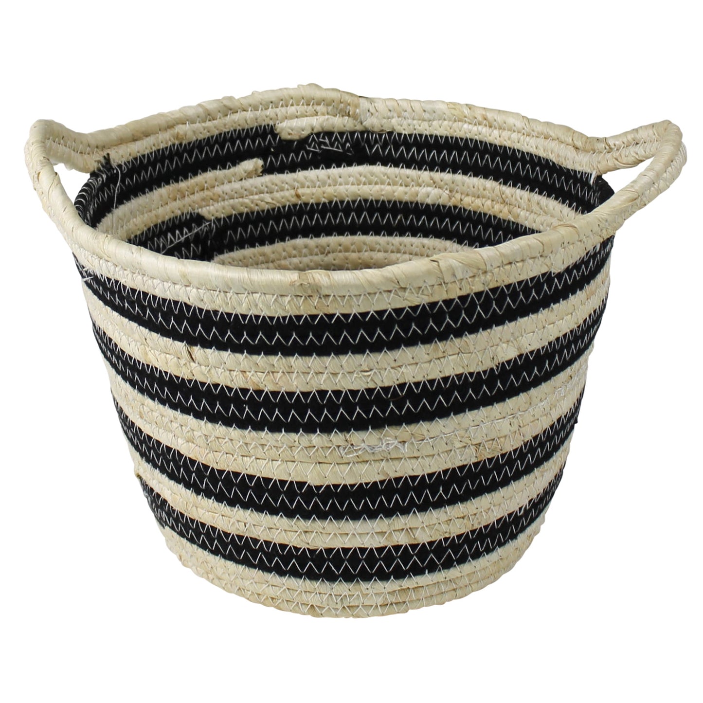 Gideon Striped Baskets with Handles - Set/6, Sm By HomArt | Bins, Baskets & Buckets | Modishstore - 3