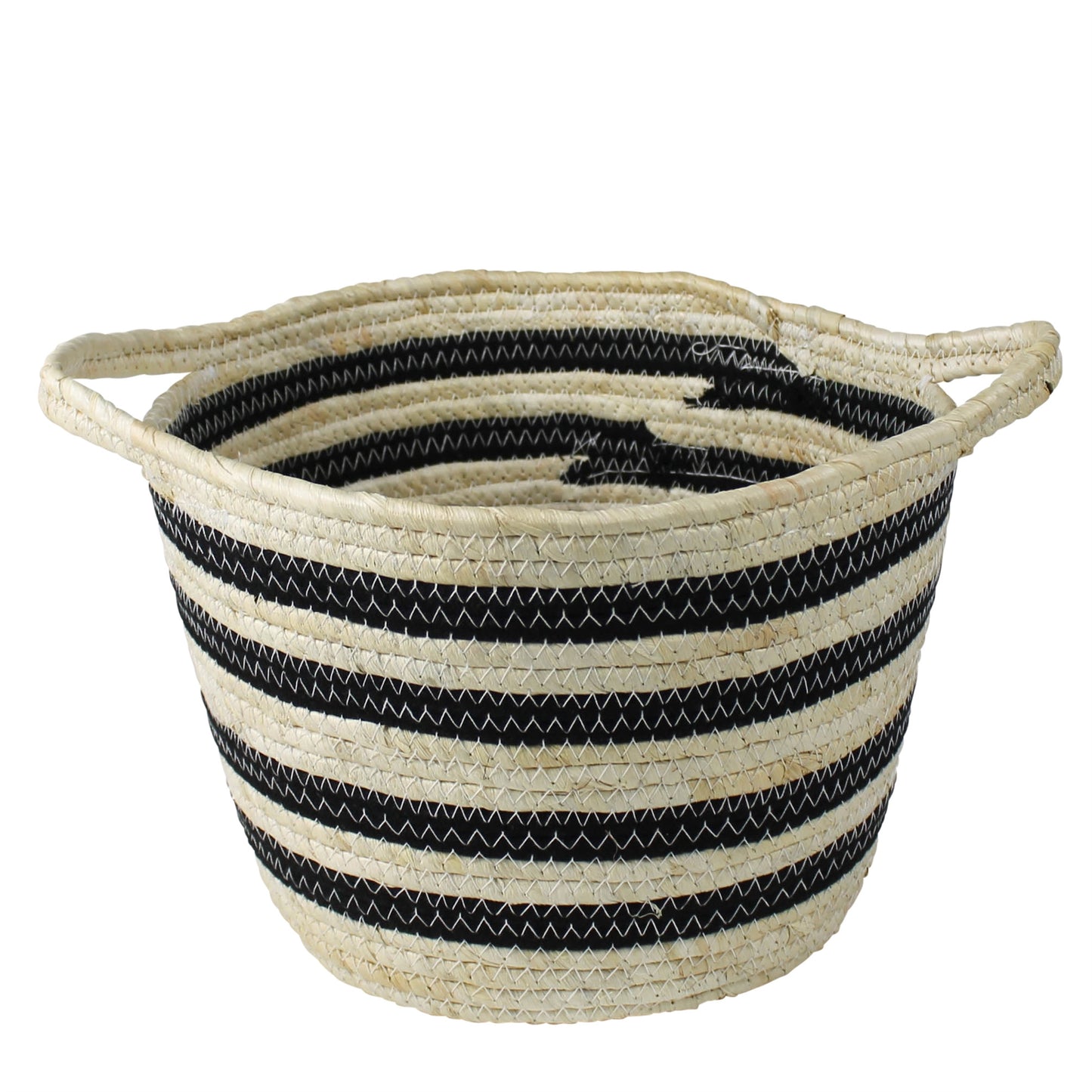 Gideon Striped Baskets with Handles - Set/6, Sm By HomArt | Bins, Baskets & Buckets | Modishstore - 4