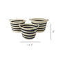 Gideon Striped Baskets with Handles - Set/6, Sm By HomArt | Bins, Baskets & Buckets | Modishstore - 6