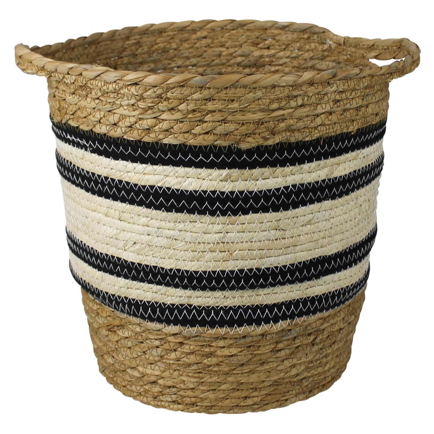 Gideon Striped Baskets with Handles - Set/6, Large By HomArt | Bins, Baskets & Buckets | Modishstore - 3