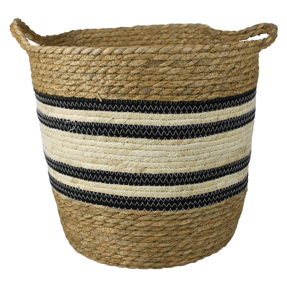 Gideon Striped Baskets with Handles - Set/6, Large By HomArt | Bins, Baskets & Buckets | Modishstore - 4