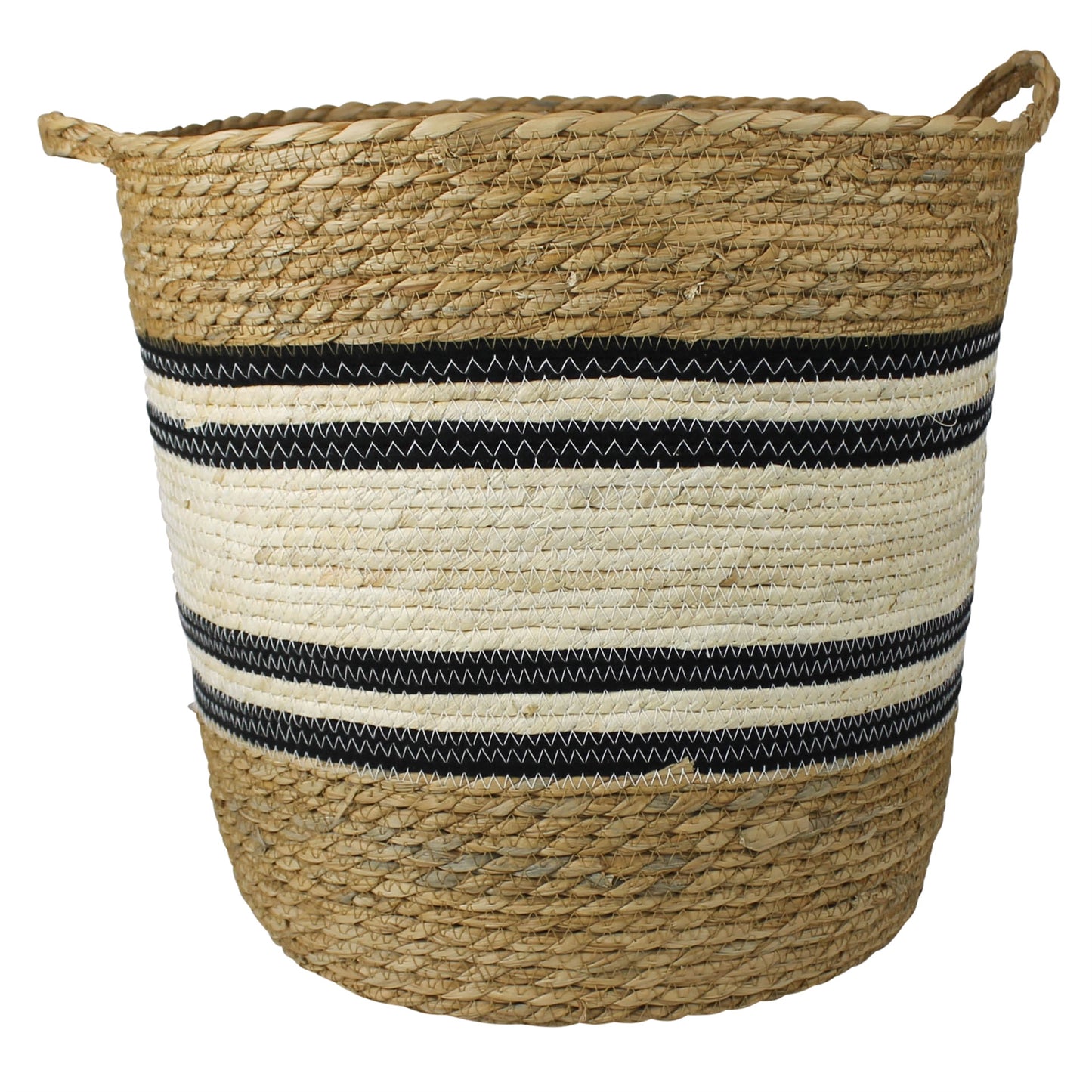 Gideon Striped Baskets with Handles - Set/6, Large By HomArt | Bins, Baskets & Buckets | Modishstore - 5