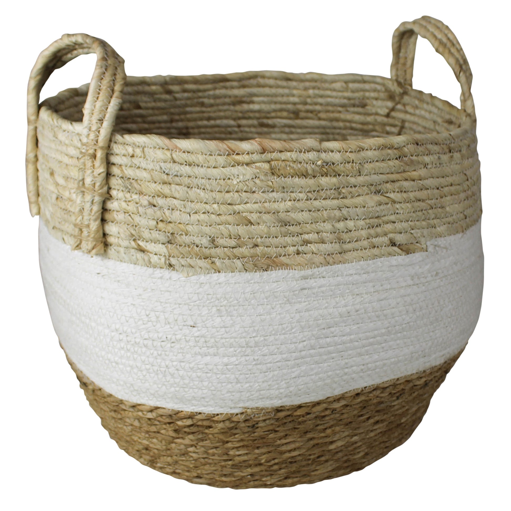 Gideon Grass and Cotton Baskets - Set/4 By HomArt | Bins, Baskets & Buckets | Modishstore - 4