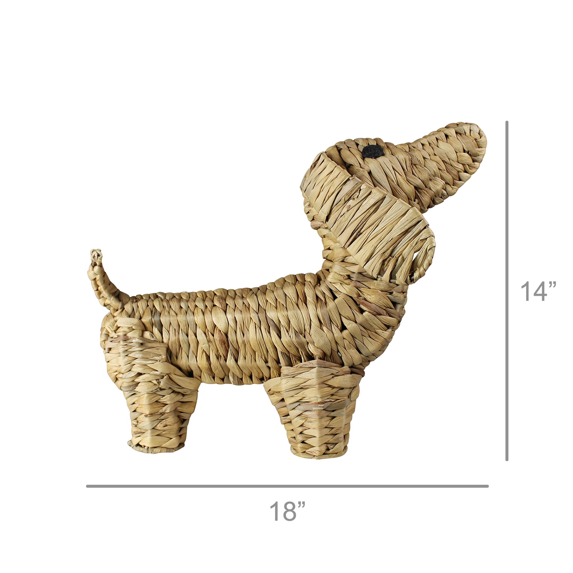 Standing Dog, Water Hyacinth Set Of 4 By HomArt | Animals & Pets | Modishstore - 4