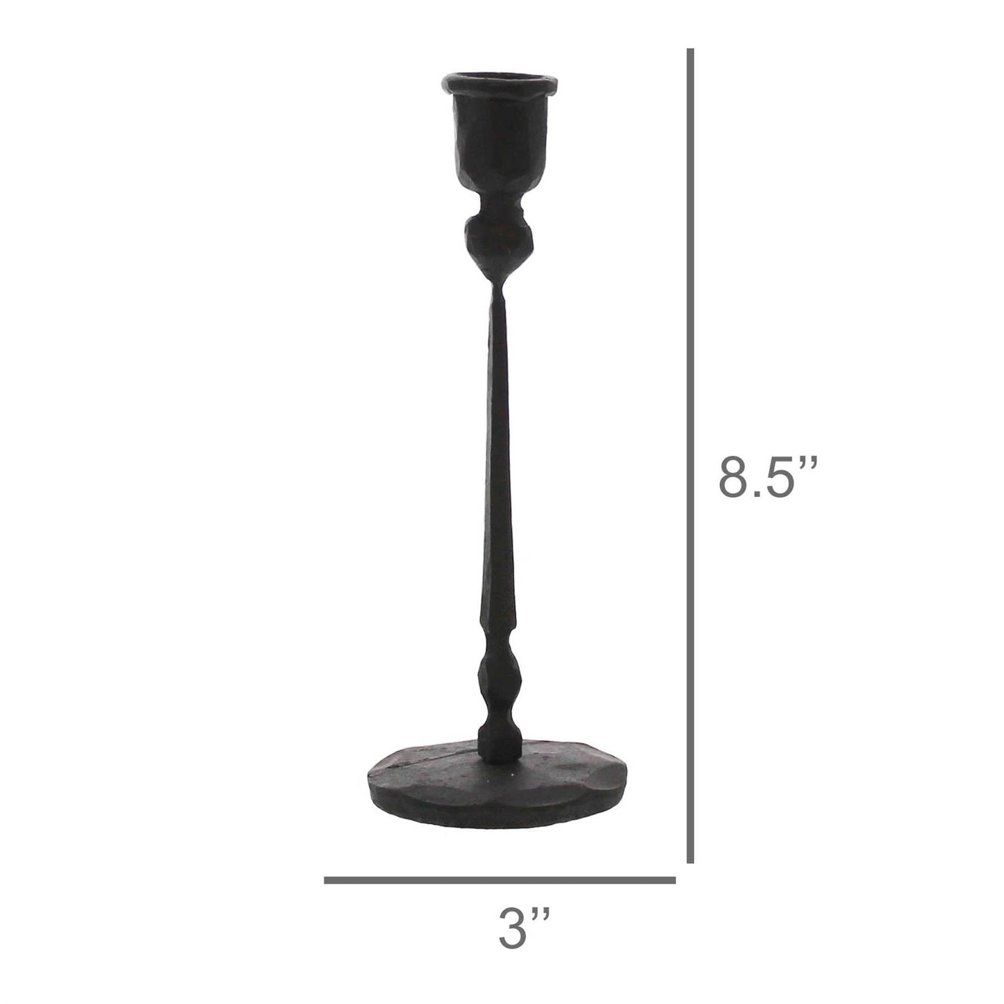 Palermo Taper Candle Holder, Iron - Black Set Of 4 By HomArt | Candle Holders | Modishstore - 3