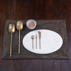 Hayes Salad Servers, Brass - Brass Set Of 2 By HomArt