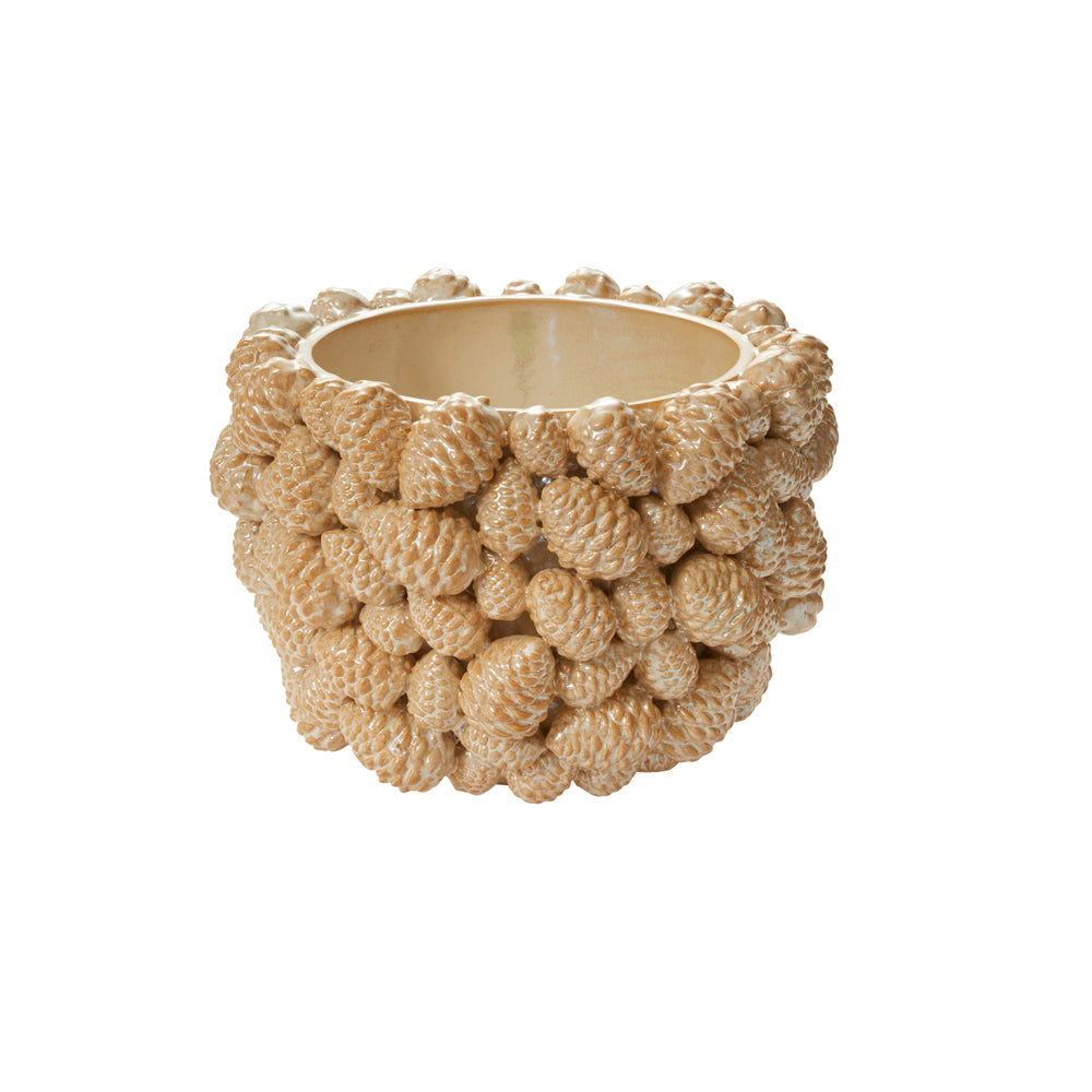 Pine Gold Pot By Accent Decor | Planters, Troughs & Cachepots | Modishstore - 2